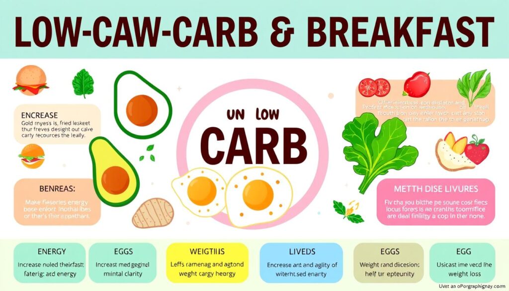 Low-Carb Breakfast Benefits Infographic