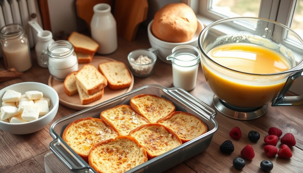 Overnight French Toast Bake Preparation