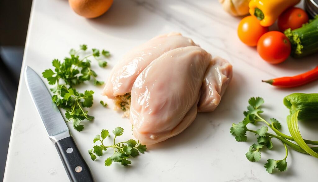 Preparing Chicken Breast for Stuffing