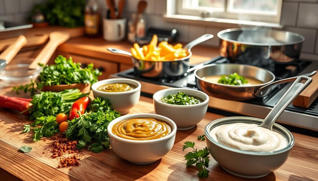 Steak Frites Sauce Preparation