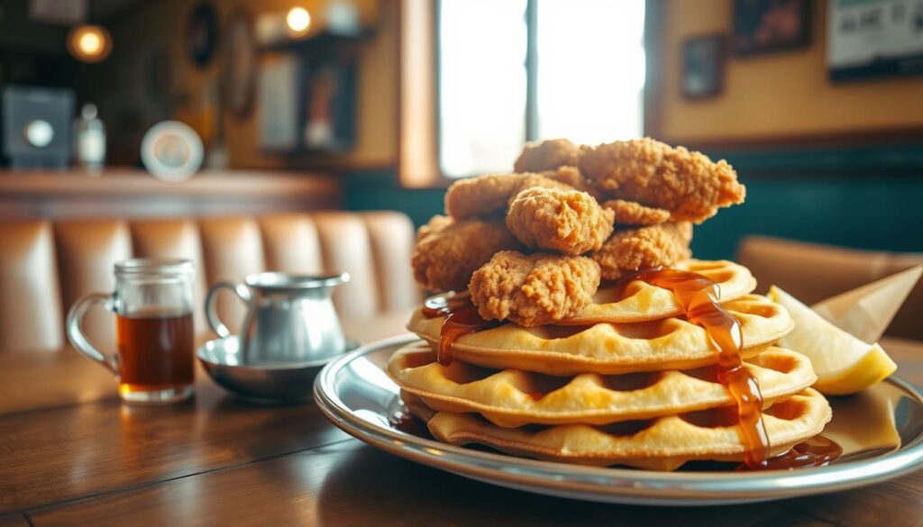 Chicken and waffles