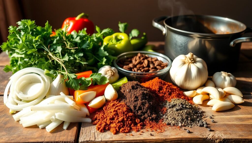 Gumbo Ingredients Spread