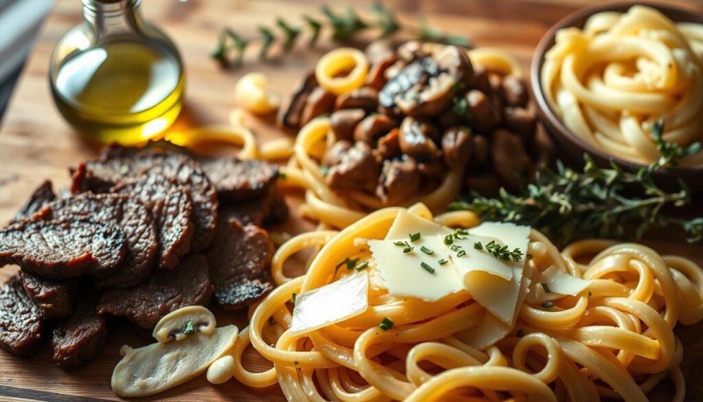 Philly Cheesesteak Pasta Ingredients