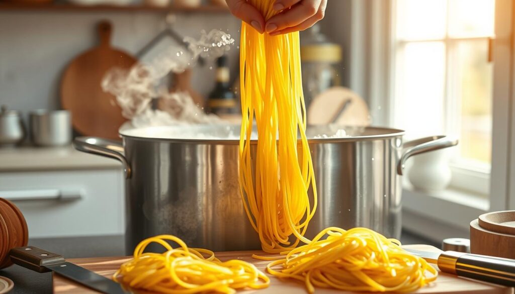 cooking pasta to dente