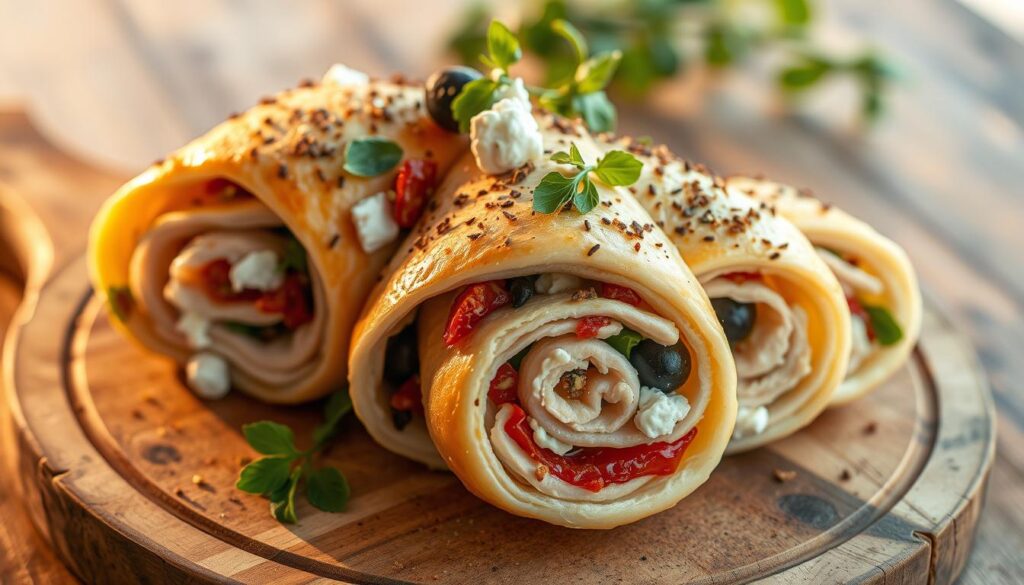 Mediterranean Turkey Pinwheel Sandwiches